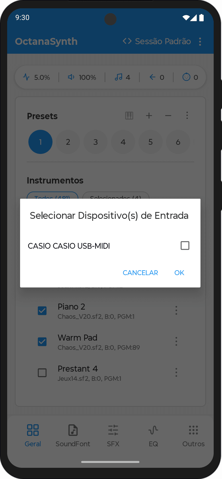 OctanaSynth Screen 2